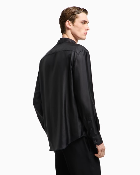 A|x Armani Exchange Silk Twill Shirt