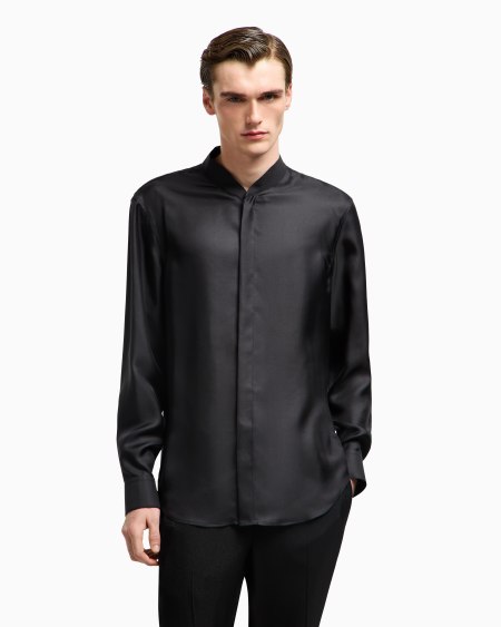 A|x Armani Exchange Silk Twill Shirt