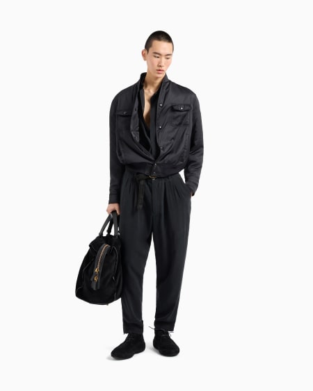 A|x Armani Exchange Silky Technical Fabric Blouson