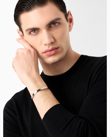 A|x Armani Exchange Silver Bangle
