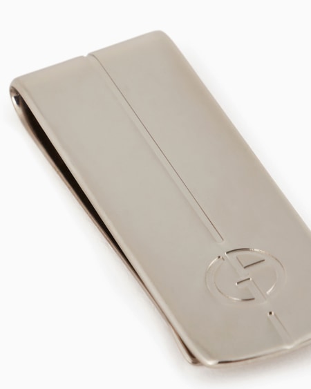 A|x Armani Exchange Silver Money Clip