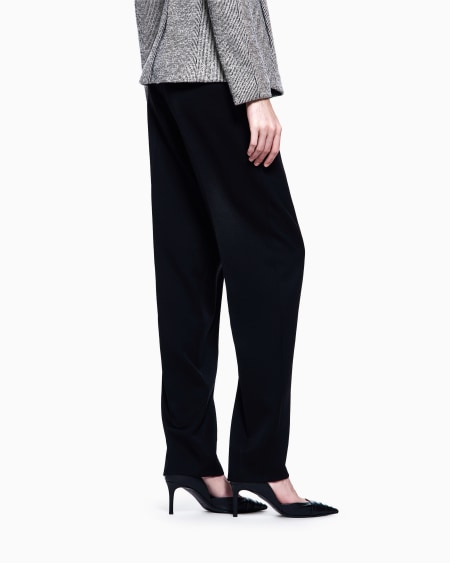 A|x Armani Exchange Single-darted Wool Trousers