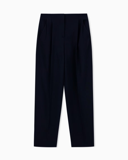 a|x armani exchange Single-darted wool trousers