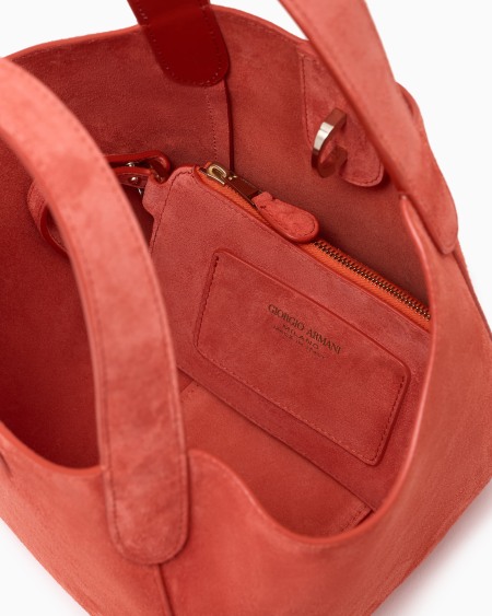 A|x Armani Exchange Small Suede Handbag