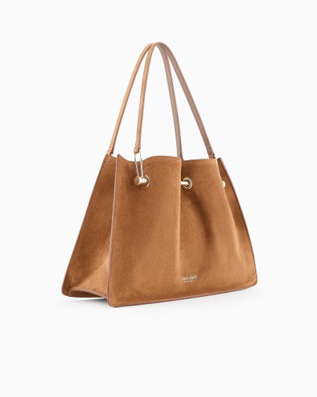 A|x Armani Exchange Small Suede Shopper Bag