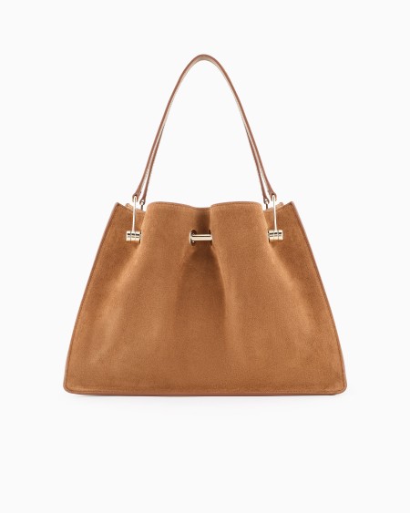 A|x Armani Exchange Small Suede Shopper Bag