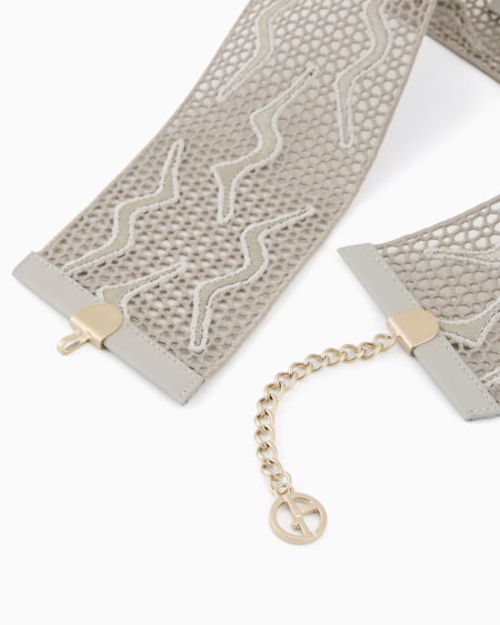 A|x Armani Exchange Sparkling Lace And Nubuck Belt