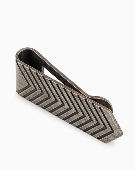 A|x Armani Exchange Sterling Silver Money Clip