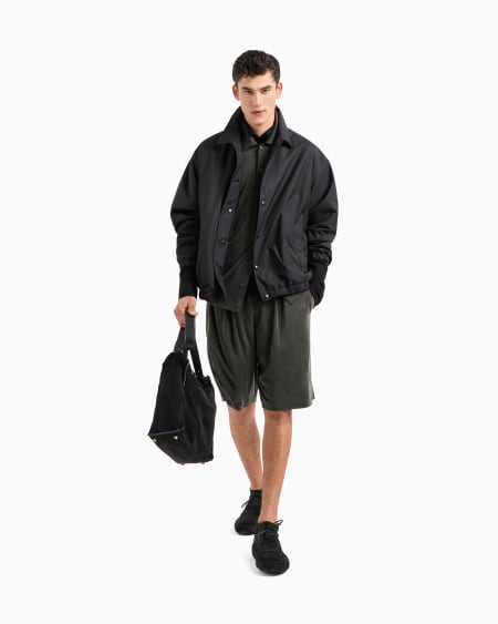 A|x Armani Exchange Stretch Cupro Bermuda Shorts