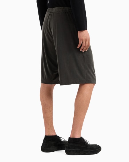 A|x Armani Exchange Stretch Cupro Bermuda Shorts