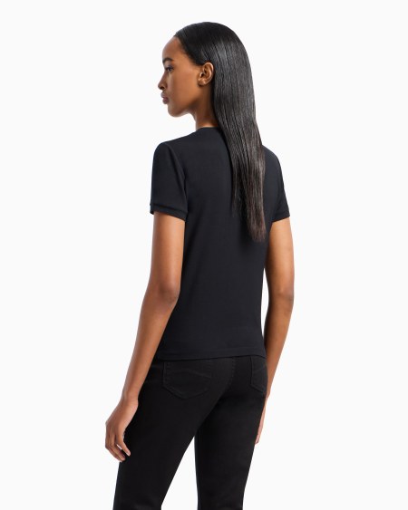 A|x Armani Exchange Stretch Viscose Jersey T-shirt