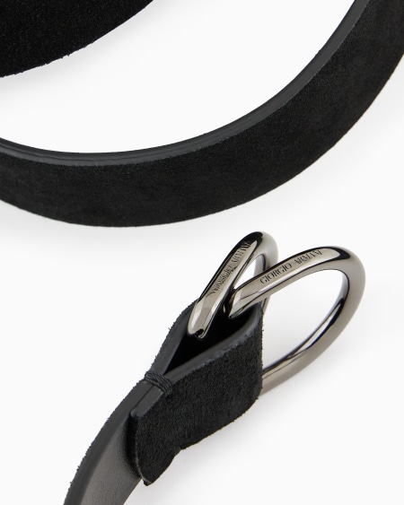 A|x Armani Exchange Suede And Leather Belt