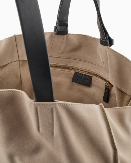 A|x Armani Exchange Suede And Leather Shopper