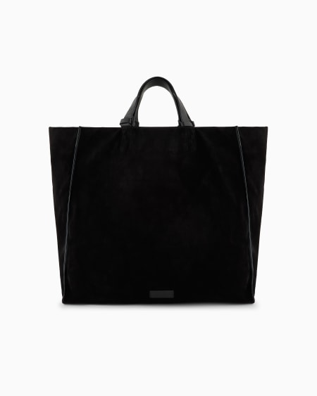 a|x armani exchange Suede and leather shopper