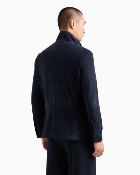 A|x Armani Exchange Suede Safari Jacket