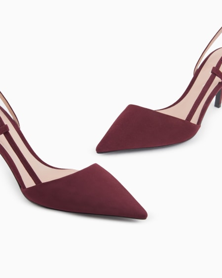 A|x Armani Exchange Suede Slingbacks