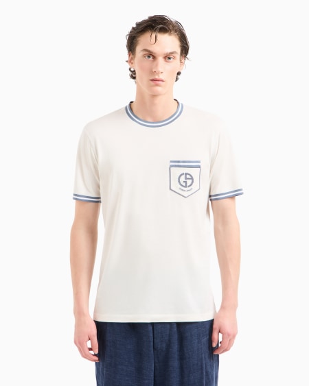 A|x Armani Exchange T-shirt In Silk Piqué Jersey