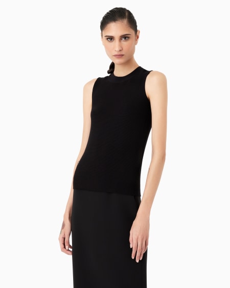 A|x Armani Exchange Top In Ottoman Fabric