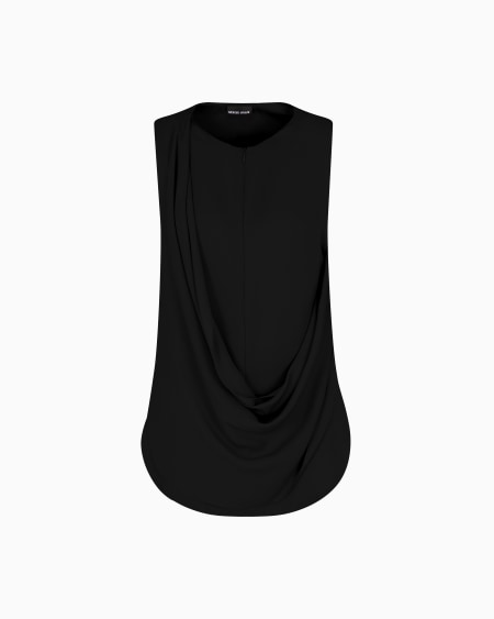 a|x armani exchange Top in silk double georgette