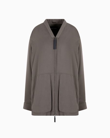 a|x armani exchange Triple silk georgette pea coat