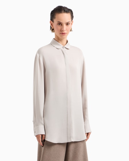A|x Armani Exchange Triple Silk Georgette Shirt