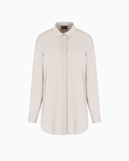 a|x armani exchange Triple silk georgette shirt