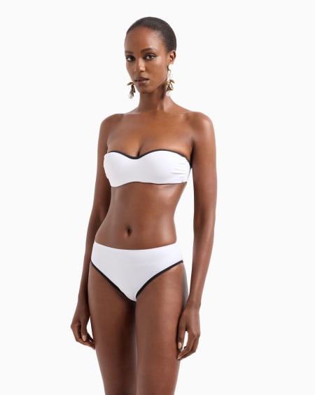A|x Armani Exchange Two-tone Bandeau Bikini