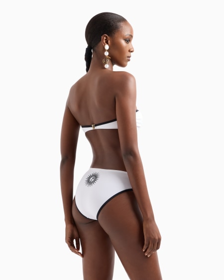 A|x Armani Exchange Two-tone Bandeau Bikini