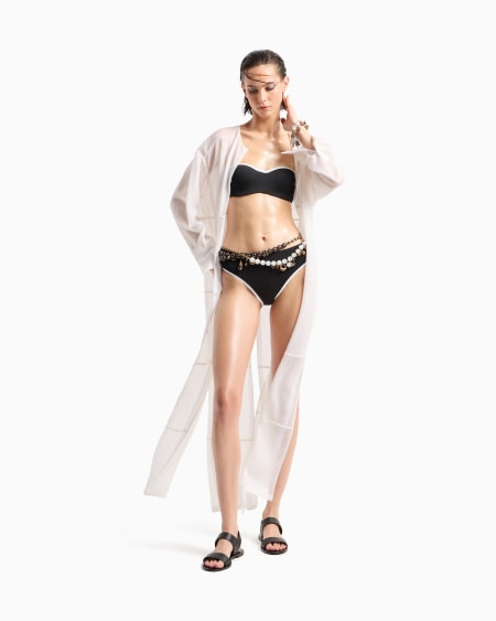A|x Armani Exchange Two-tone Bandeau Bikini