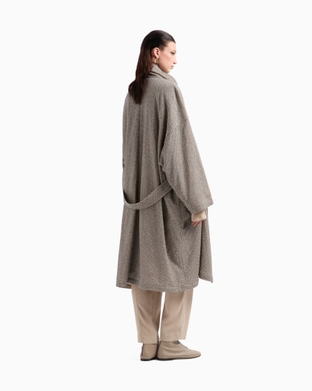 A|x Armani Exchange Two-tone Cotton Jersey Coat