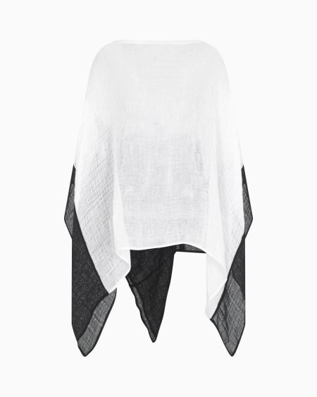 a|x armani exchange Two-tone linen blend cape