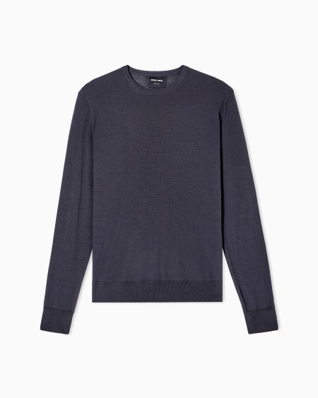 a|x armani exchange Virgin-wool crew-neck jumper