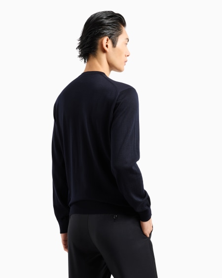 A|x Armani Exchange Virgin-wool Crew-neck Jumper