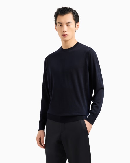 A|x Armani Exchange Virgin-wool Crew-neck Jumper