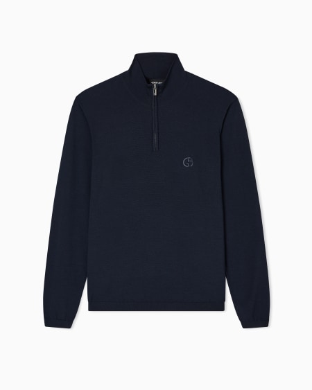 a|x armani exchange Virgin-wool mock-neck jumper
