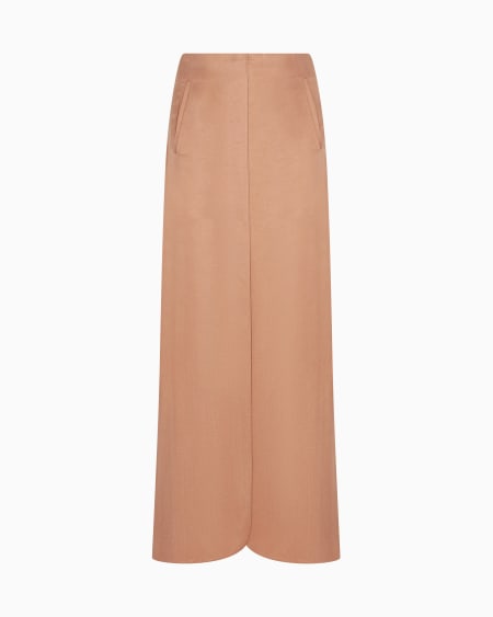 a|x armani exchange Viscose and cupro long skirt