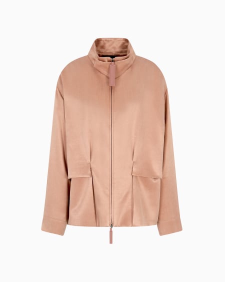 a|x armani exchange Viscose and cupro pea coat