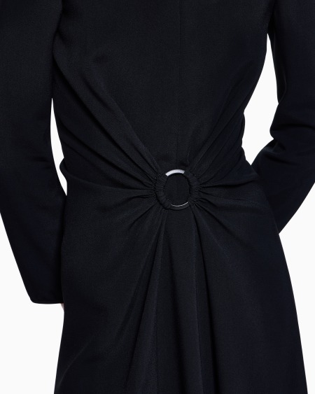 A|x Armani Exchange Viscose Cady Midi Dress