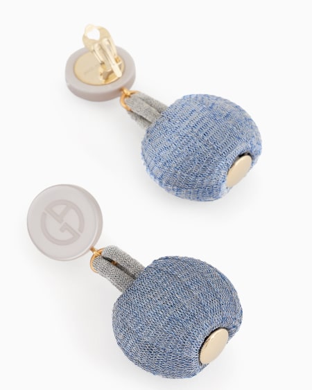 A|x Armani Exchange Viscose Tubular Clip Earrings