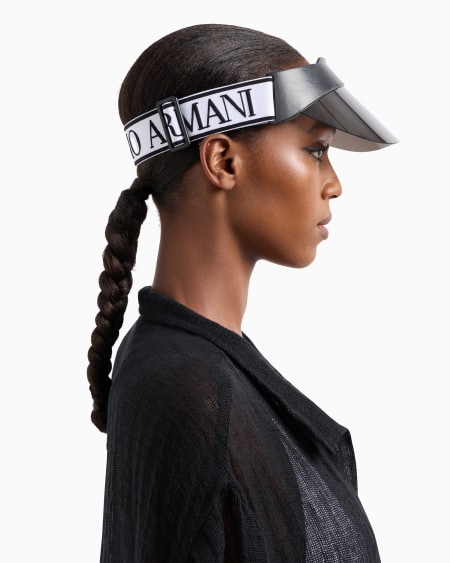 A|x Armani Exchange Visor With Logo Tape