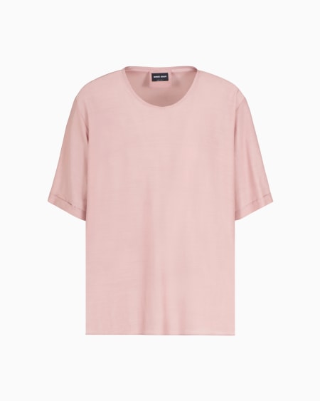 a|x armani exchange Washed silk T-shirt shirt