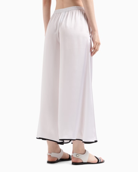 A|x Armani Exchange Wide-leg Silk Trousers