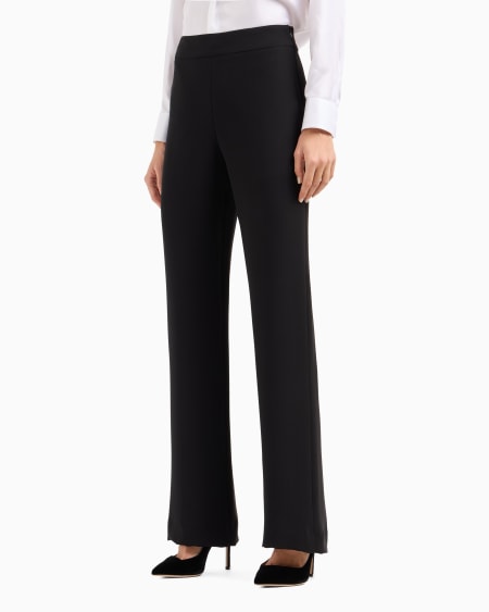 A|x Armani Exchange Wide-leg Silk Trousers