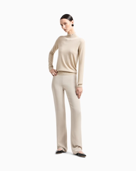 A|x Armani Exchange Wide-leg Silk Trousers