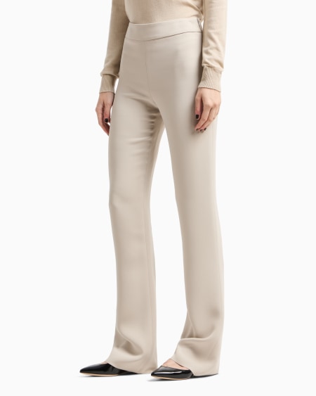 A|x Armani Exchange Wide-leg Silk Trousers