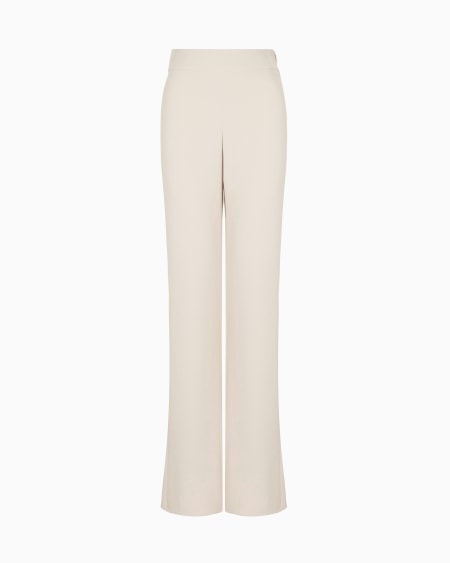 a|x armani exchange Wide-leg silk trousers