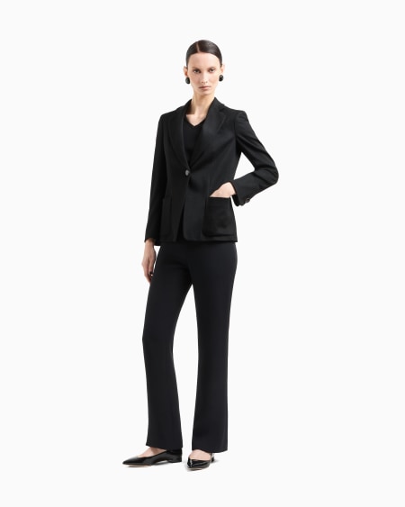 A|x Armani Exchange Wide-leg Silk Trousers