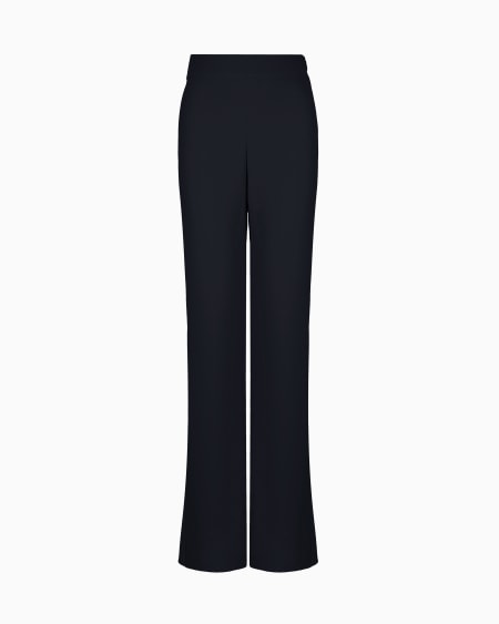 a|x armani exchange Wide-leg silk trousers