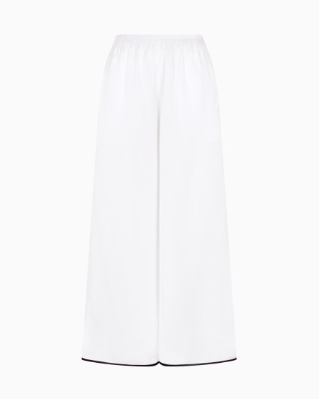 a|x armani exchange Wide-leg silk trousers