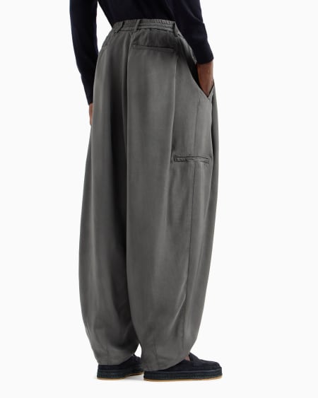 A|x Armani Exchange Wide-leg Viscose Trousers